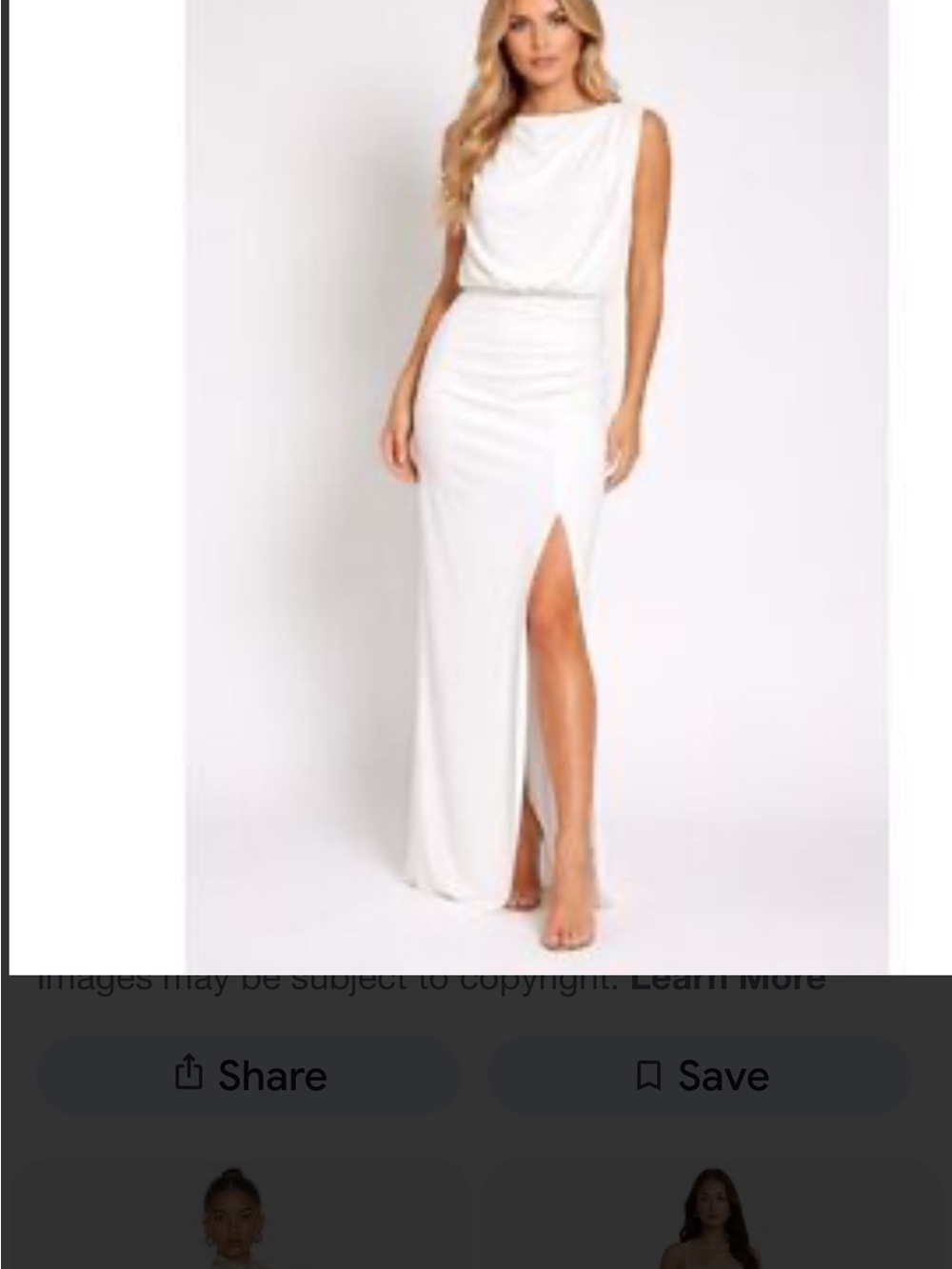 Amanda Uprichard White Sleeveless Maxi Dress with Side Slit